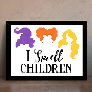 I Smell Children Halloween Cross Stitch Pattern Hocus Pocus image 3