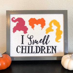 I Smell Children Halloween Cross Stitch Pattern Hocus Pocus image 2