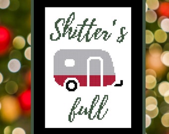 Shitter's full - Christmas decor - cross stitch pattern