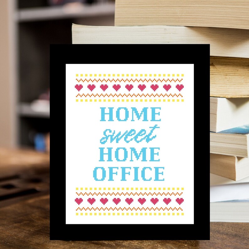 Home Sweet Home Office Cross Stitch Pattern pdf image 2