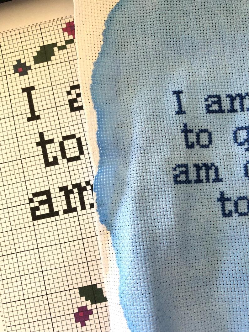 I am unable to quit as I am currently too legit Cross stitch pattern image 6