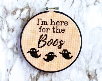 I'm here for the boos - cross stitch pattern