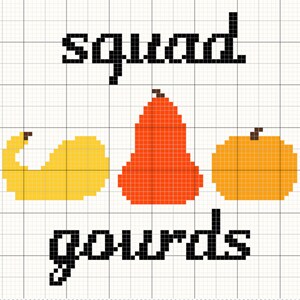 Squad Kürbisse - Herbstliches Kreuzstichmuster (.pdf download)