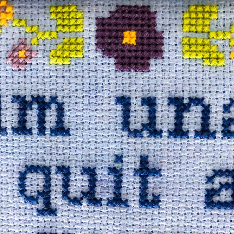 I am unable to quit as I am currently too legit Cross stitch pattern image 5