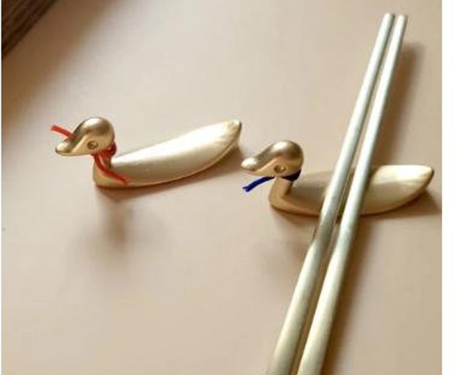 Korean Traditional Bangjja chopstick holder - Goose Chopsticks holder Set of 2 / Wedding gift / newlywed couple/Traditional Gift/Korea gifts