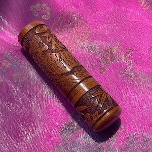 Custom Wood Korean Stamp with Korea Tiger Engraving,traditional|Personal Seal for Journaling,Letter,Crafts&Gifts, Korea Gifts,Personal gifts