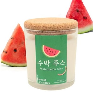 Watermelon Candle / 수박 / Korean Candles / Seoul Scent Candles / Scent candles / Candle lovers / Koreagift / Fruitlovers / Soy Candles