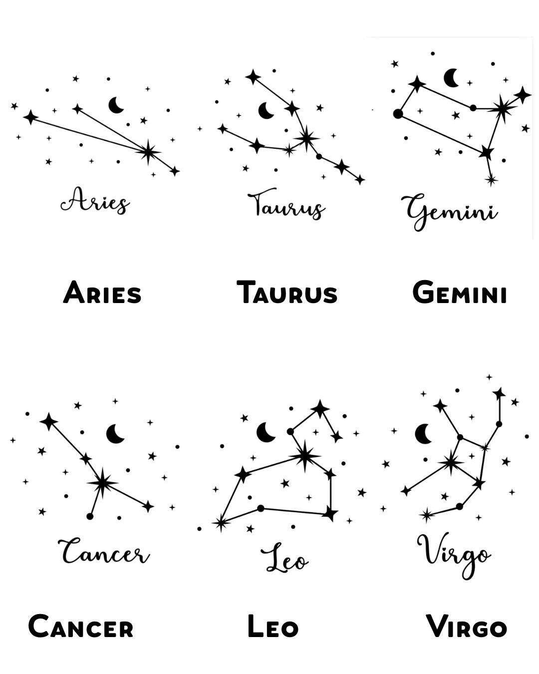 Zodiac Custom Personalized Zodiac Stone Stamp–custom Engraving,12astrology Signs ...