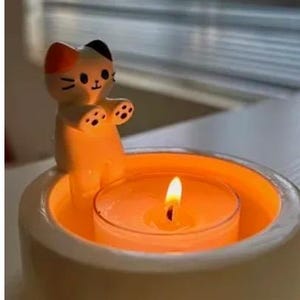 猫のキャンドルホルダー | かわいいキャンドルホルダー | キャンドルホルダー | キャンドルデコレーション | ホームデコレーション | 彼女へのギフト | かわいいデコレーション | ホームデコレーション