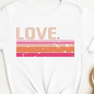 Retro Love Valentines Day Shirt,Valentines Day Shirts For Woman,Heart Shirt,Cute Valentine Shirt,Valentines Day Gift,Valentines Gifts