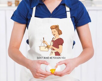 Funny Retro Kitchen Apron: Sarcastic Housewife Gift