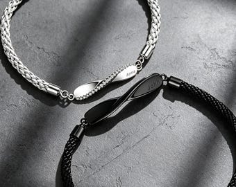 Personalized Couple Bracelets Set,Two Names Infinity Couple Bracelets Set,My Forever love,Personalized Gifts for Couples,Gift for Husband