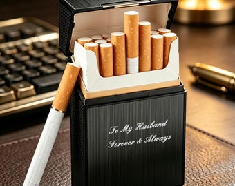 Personalized custom cigarette box, best man birthday gift, gift box for dad and men's groomsmen, can hold 20 cigarettes