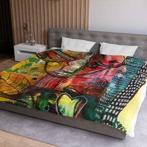 Colorful Duvet Cover Unique Bold Artistic Bedroom Decor Accessories Bed