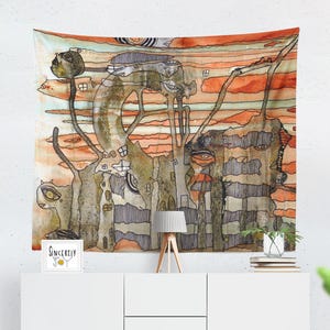 Wall Tapestry Psychedelic Wall Art Neutral Tapestry Abstract Tapestry Psychedelic Tapestries Modern Industrial Tapestry Boho Tapestry Decor Etsy