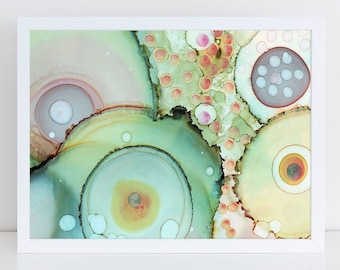 Abstrakter Kunstdruck Download druckbare Collage KünstlerBlätter Scrapbooking Original Gemälde Wandbehang zeitgenössische Kunst Aquarell Kunstwerk