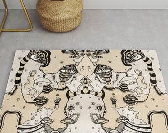 Psychedelic Rug Etsy