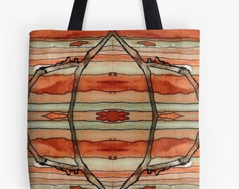 Abstract Tote Beach Bag Boho Bag Bohemian Tote Bag Computer Bag Original Art Tote Watercolor Tote Art Tote Bag Canvas Bag Colorful Tote Bag