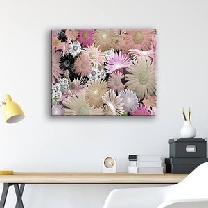 Large Colorful Floral Photo Canvas Prints Large Flowers Digital Photography Large Floral Home Office Wall Hanging Art Prints Design Ideas image 1