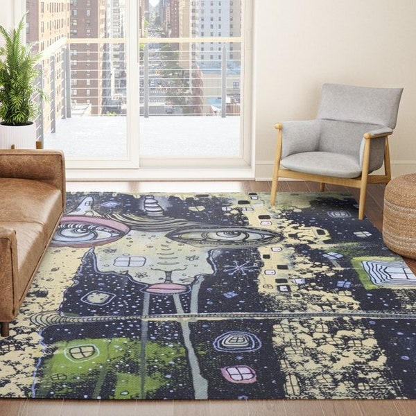 Unusual Rug for Living Room Etsy