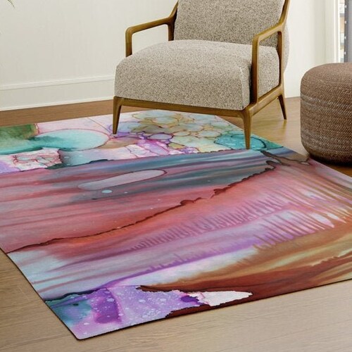 Colorful Watercolor Rug Artist Abstract Rug Carpet for Etsy