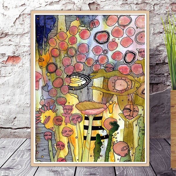 Abstract Floral Art - Etsy
