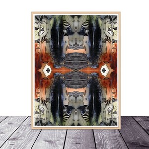 Psychedelic Watercolor Abstract Art Print Download Printable Art Original Psychedelic Art Abstract Art Prints Unique Downloadable Artwork image 1