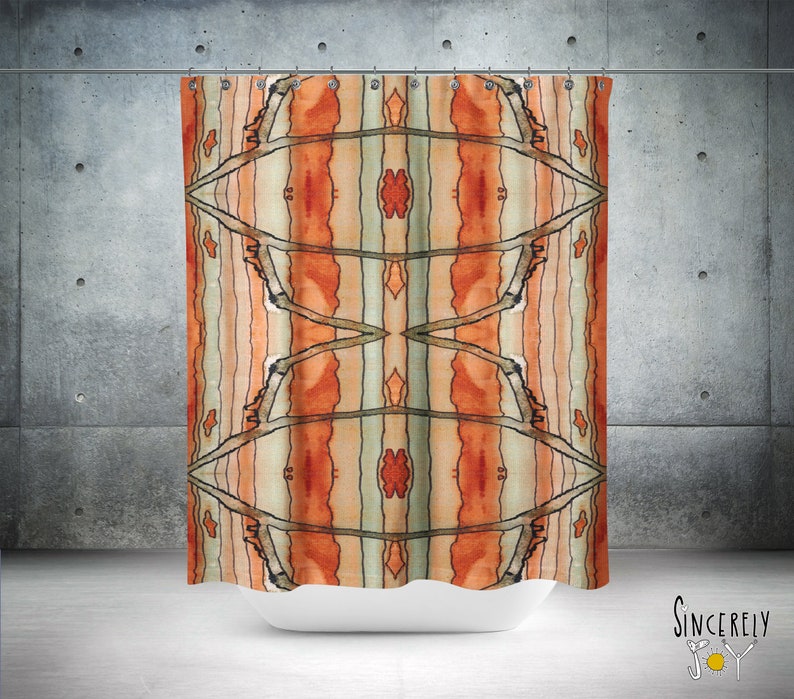 Southwestern Style Abstract Artist Shower Curtain Original Etsy