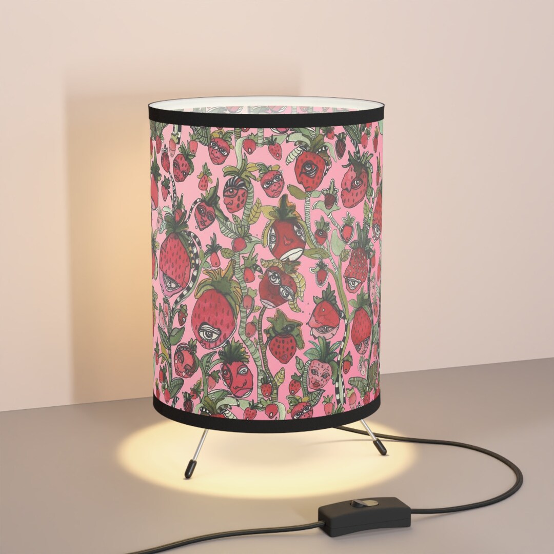 Tripod Lamps Strawberry Shortcake Artwork Fun Designer Fruit