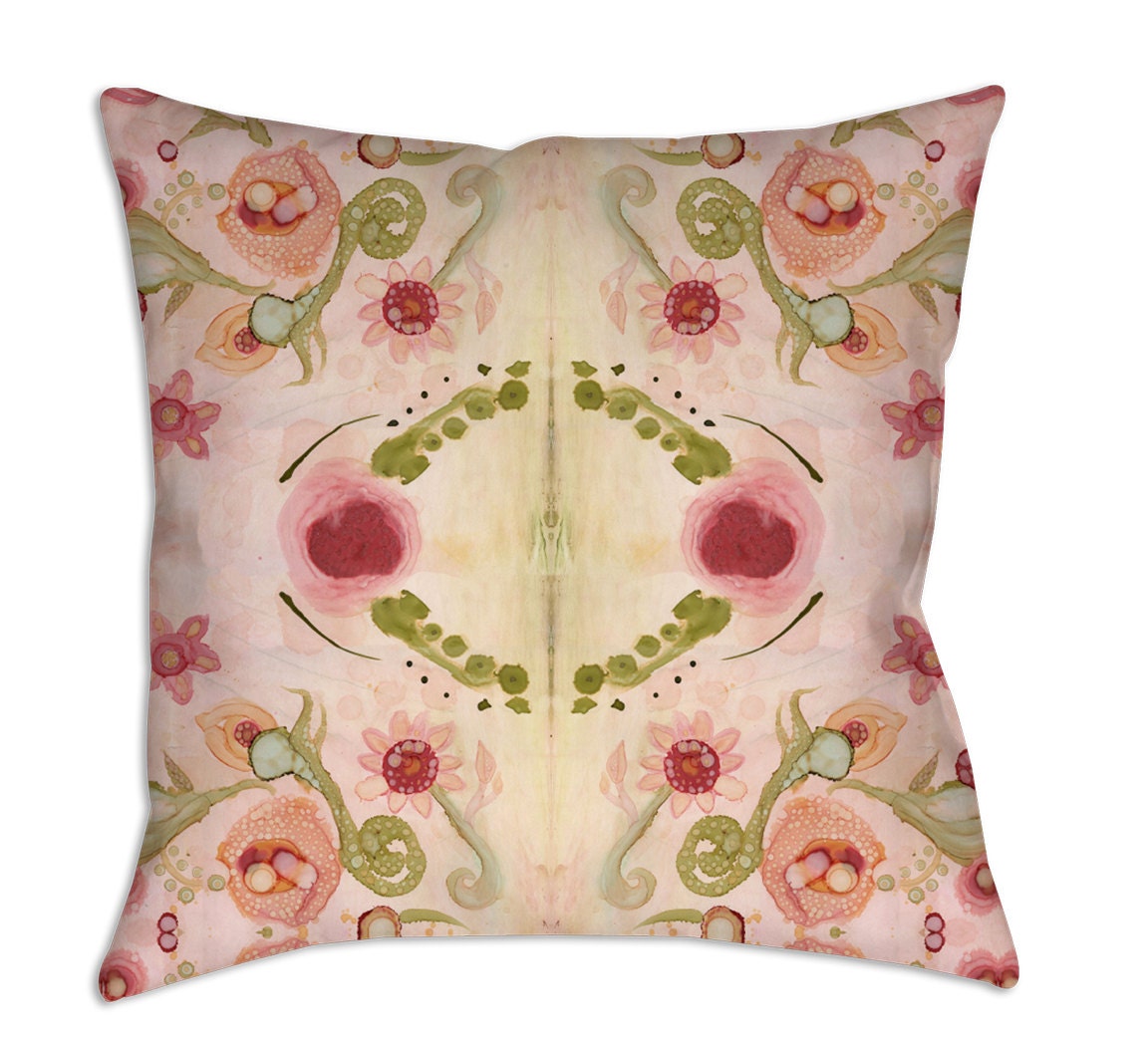 Shabby Chic pillow floral throw pillow art boho pillow Etsy