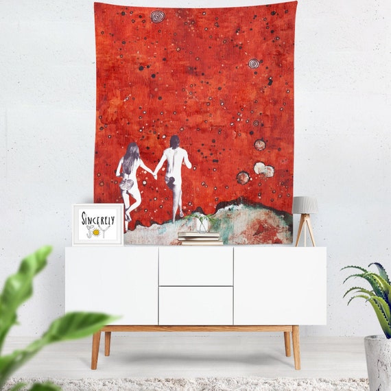 OUTDOOR or INDOOR Original Art Tapestries Boho Artwork Tapestry