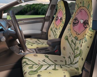 Car Seat Covers Fun Flower Original Art - Cars SUV Vehicle Floral Hippy Boho Vibes Unique Car Accessories New Car Gift