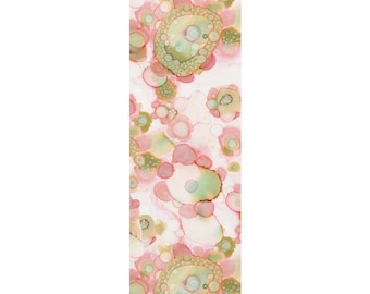 Pretty Yoga Mat Foam Pink Organic Artwork Abstract Flowers Floral Yogi Mats Custom Yoga Mats Fun Original Unique Designer Artwork Namaste
