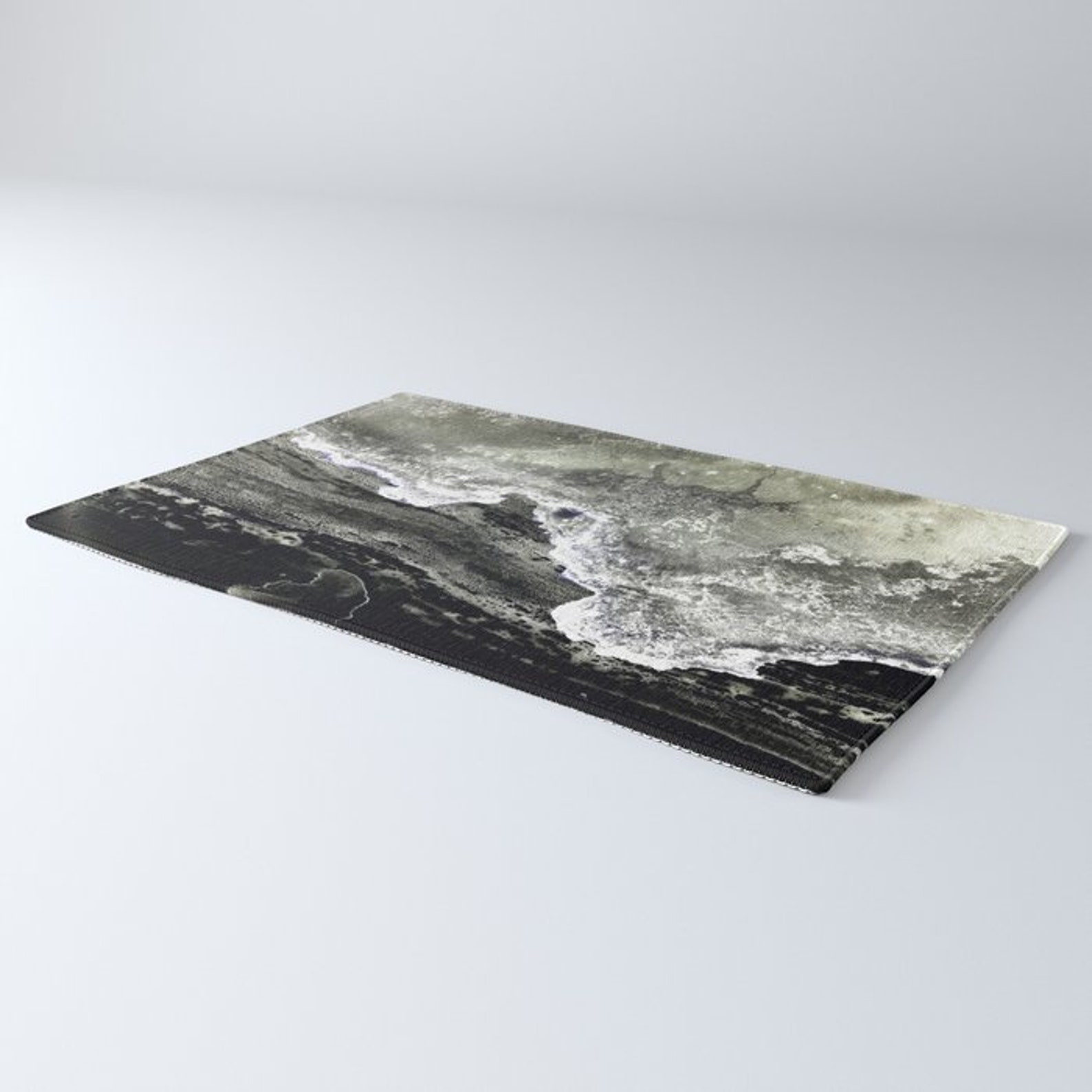 Organic Abstract Ocean Artwork on Area Rugs Accent Throw Rug - Etsy