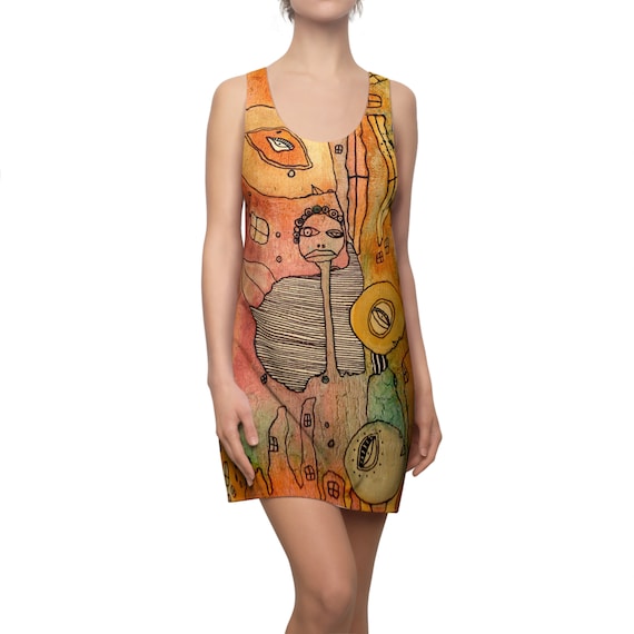 Mini Tank Racerback Dress Original Art Fashion Print Women's Beach Sun Tank Dresses Clothing Goth Rocker Bizarre Weird Ladies Accessories Mini Tank Racerback Dress Original Art Fashion Print Women's Beach Sun Tank Dresses Clothing Goth Rocker Bizarre Weird Ladies Accessories