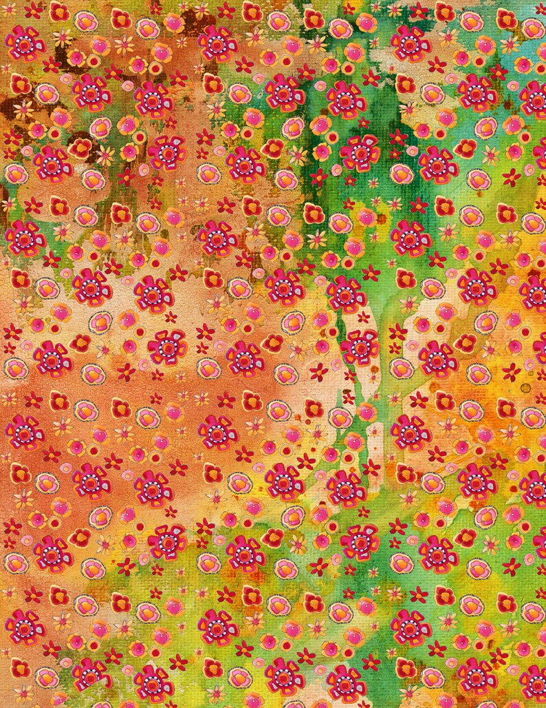 Computer-Kunst-Hüllen 'Garten-Party' floral Computer Tasche Laptop Künstler Ärmel Tablet Hülle Boho Stil Kunst Laptop bunte Hüllen Bild 3
