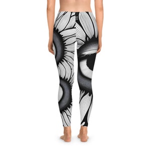 Funny Eyes Leggings Stretchy Yoga Pants Gym Gear Unique Sports Crazy Fashion Black White Workout Training Dance Fun Casual Comfy XS - 2XL image 2