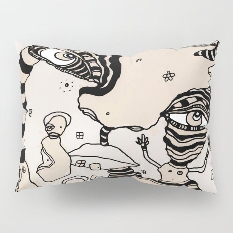 Coffee Stained Artwork Gothic Pillow Cases Shams Decor Pillows Etsy