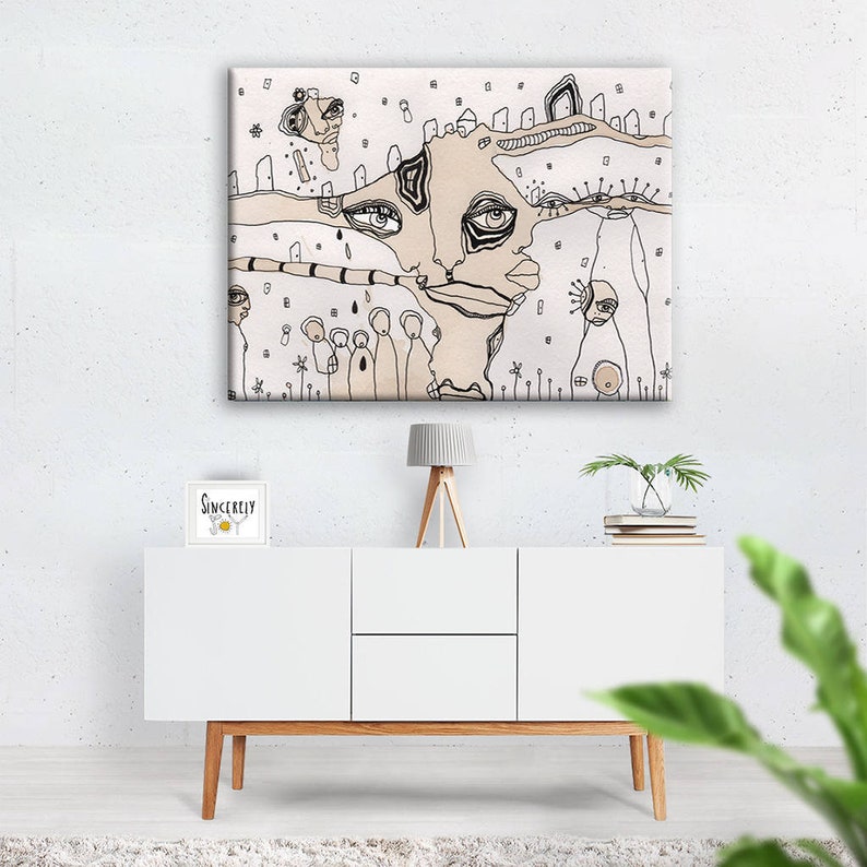 Large Unique Home Office Artwork Design Ideas Abstract Canvas - Etsy