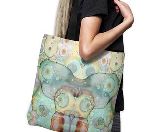 Abstract Tote Bag beach bag art bag colorful tote bag mixed media tote bags original art school bags computer bag art gym bag grocery bag