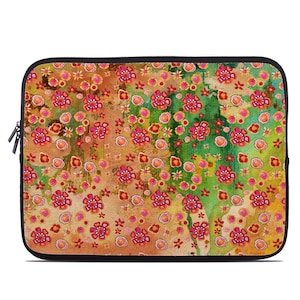 Computer-Kunst-Hüllen 'Garten-Party' floral Computer Tasche Laptop Künstler Ärmel Tablet Hülle Boho Stil Kunst Laptop bunte Hüllen Bild 1