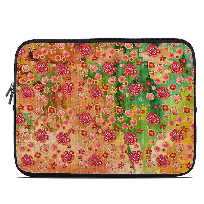 Computer-Kunst-Hüllen 'Garten-Party' floral Computer Tasche Laptop Künstler Ärmel Tablet Hülle Boho Stil Kunst Laptop bunte Hüllen Bild 1