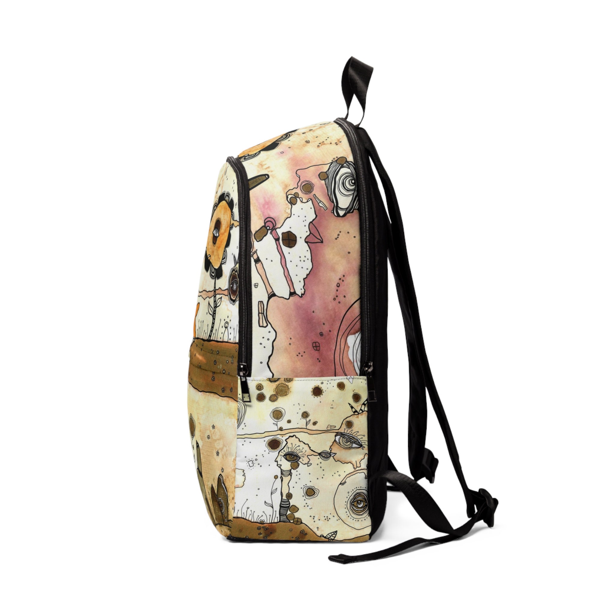 Stylish Cream Backpack with Artistic Design GUESS backpack House Party Backpack L Cream Logo Multi | Buy  main image 3