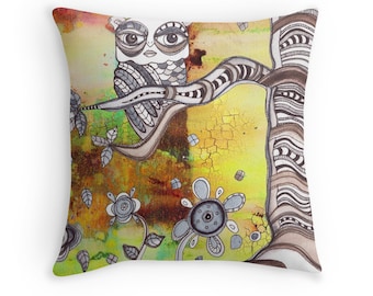 Premium Pillow with Turner's Iced Tea Original Painting Print by Artist Bryan Brunsell