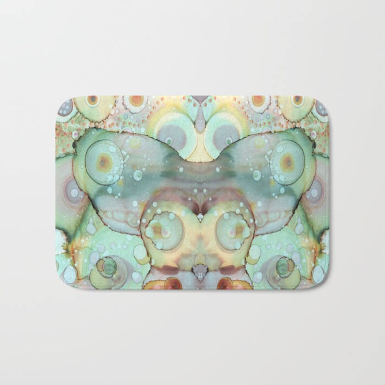 Mermaid Abstract Bath Mat Shabby Chic Bathroom Rug Kitchen Microfiber Art Unique Decor Accessories