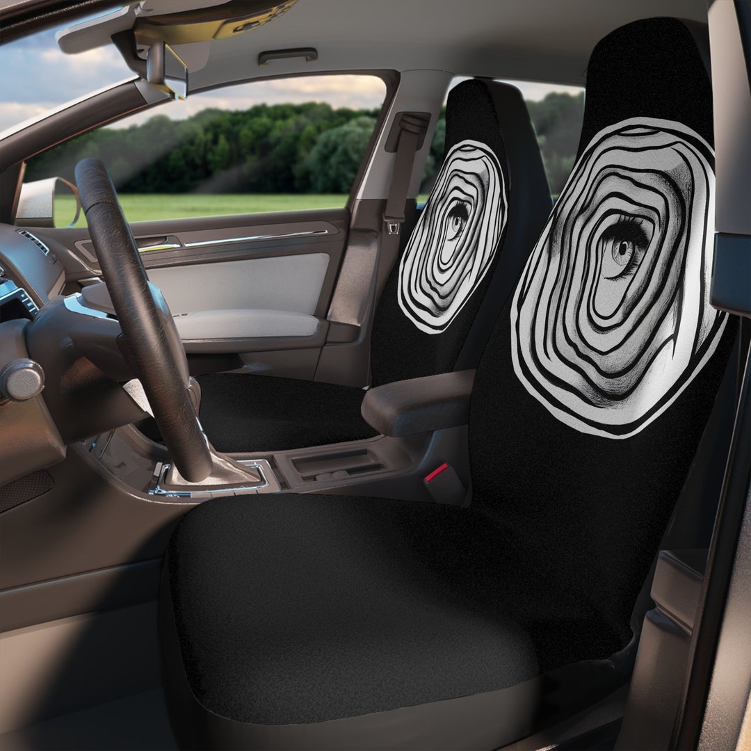 Funny Car Seat Covers Crazy Big Eye Art Car SUV Vehicle Seat Cover