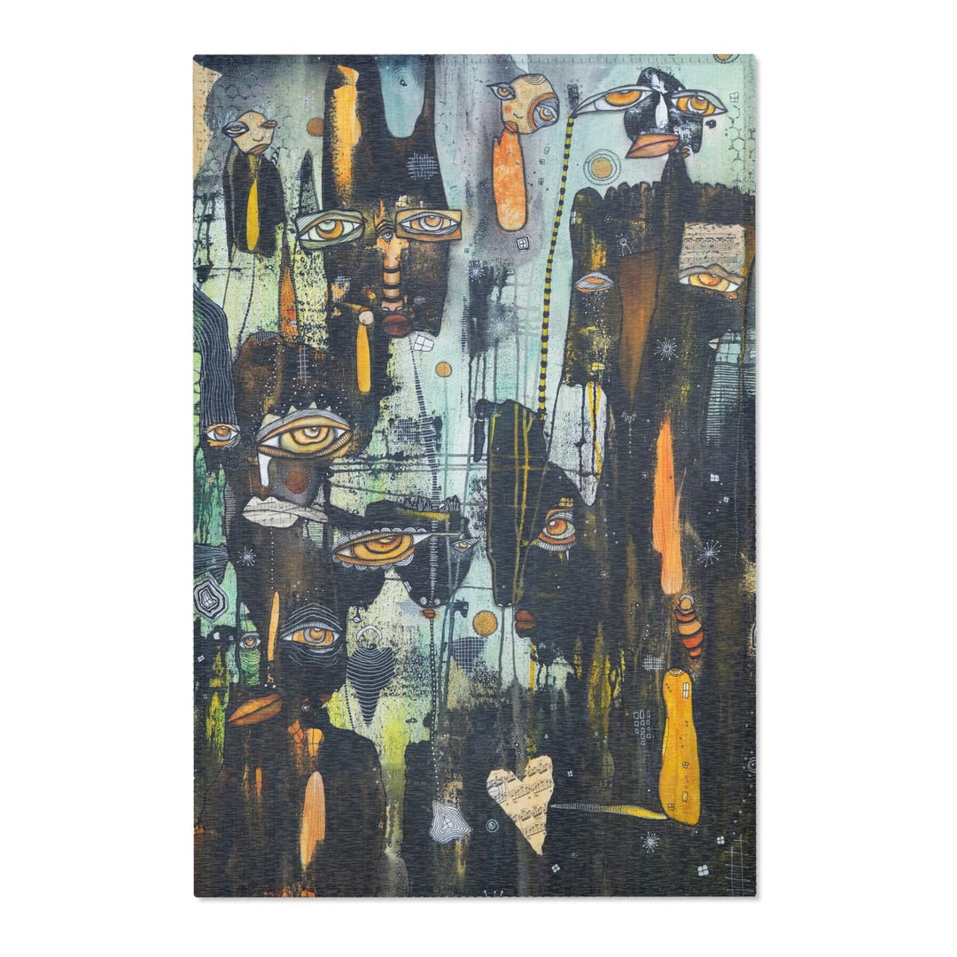 Area Rugs Original Abstract Goth Art Rug Dark Designer Carpet Artistic ...