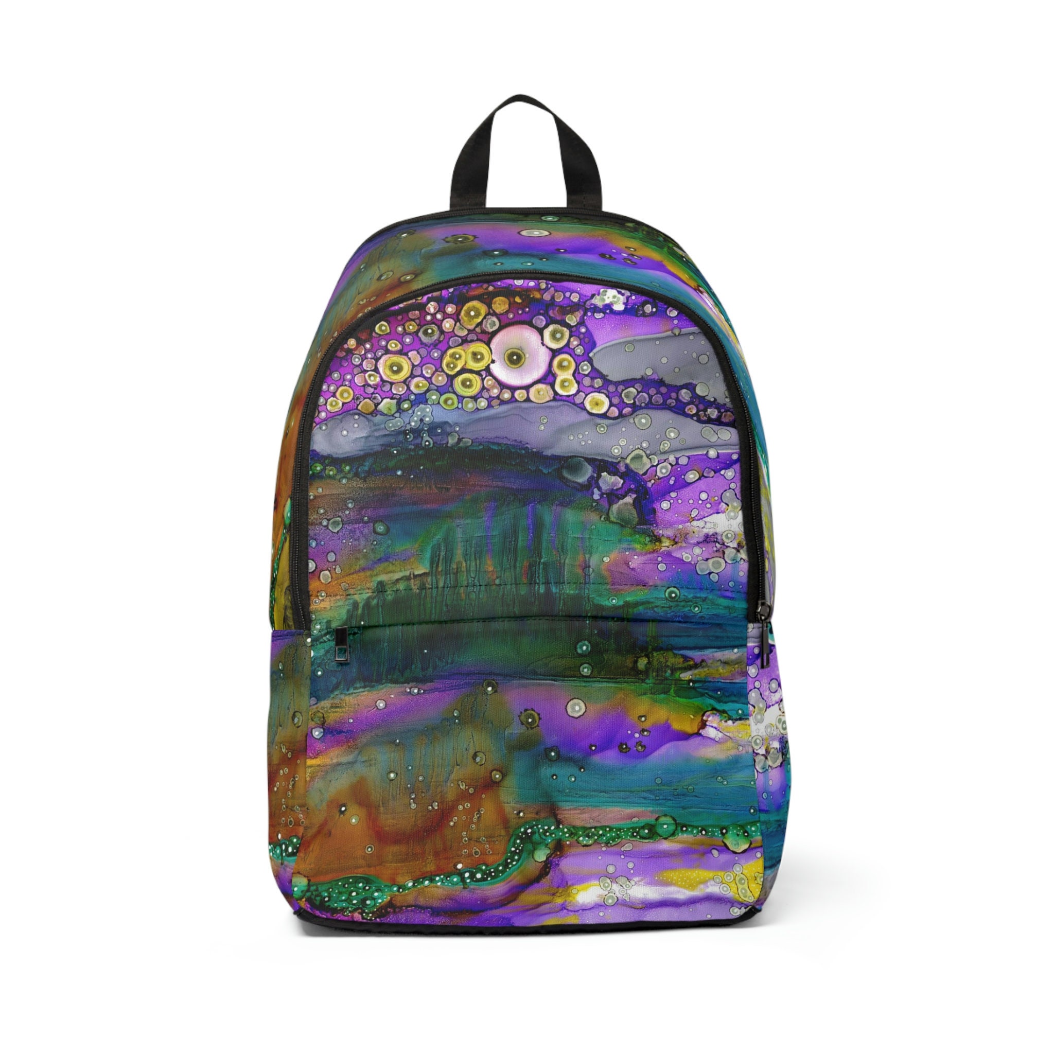Totto Multicolor Graphic Print Backpack Laptop School Travel Book Bag TOTTO - School Backpack Adaptable to Trolley, Watercolor  main image 4