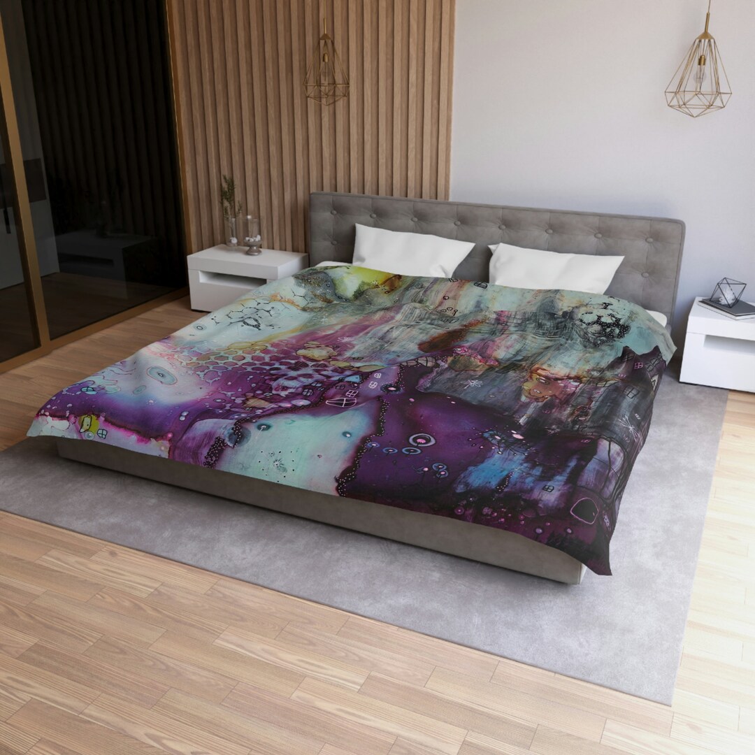 Unique Duvet Cover Unusual Whimsical Eclectic Weird Bedroom Decor