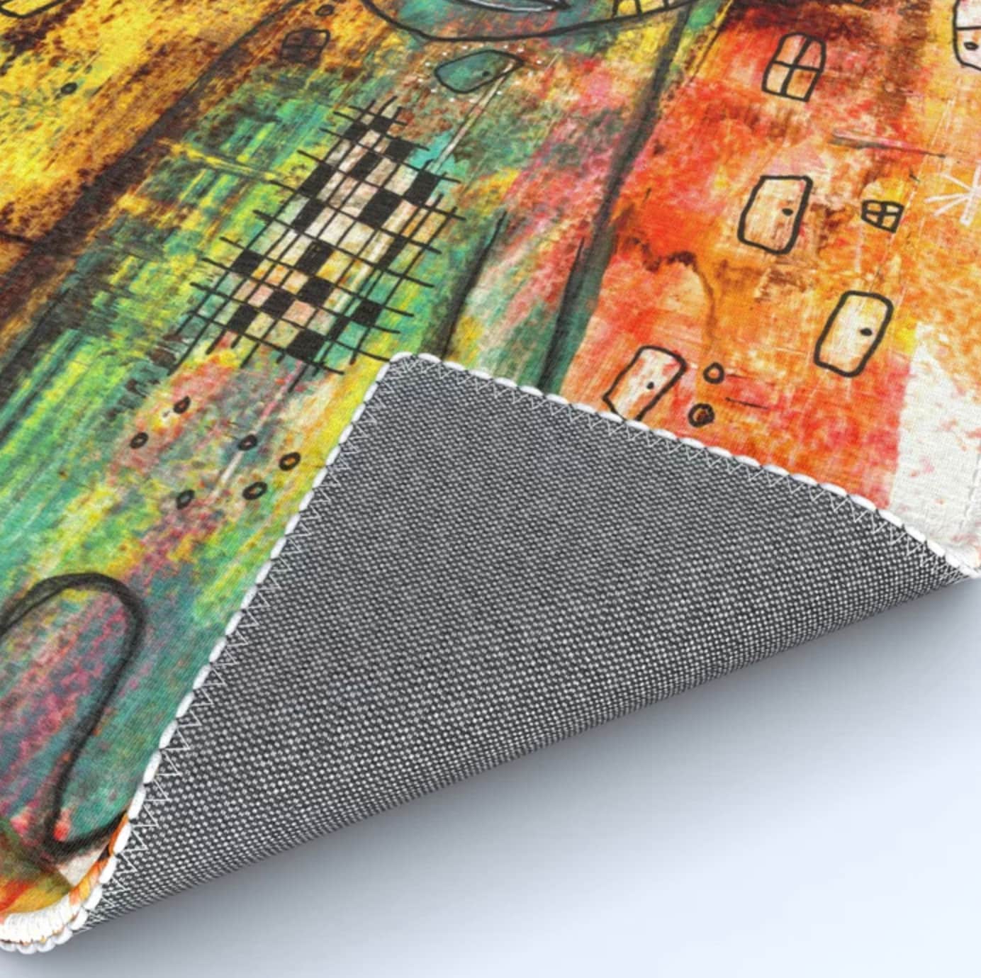 Maximilast Rug Colorful Rug Trippy Maximalist Artwork Artistic Decor Carpets Unique ...
